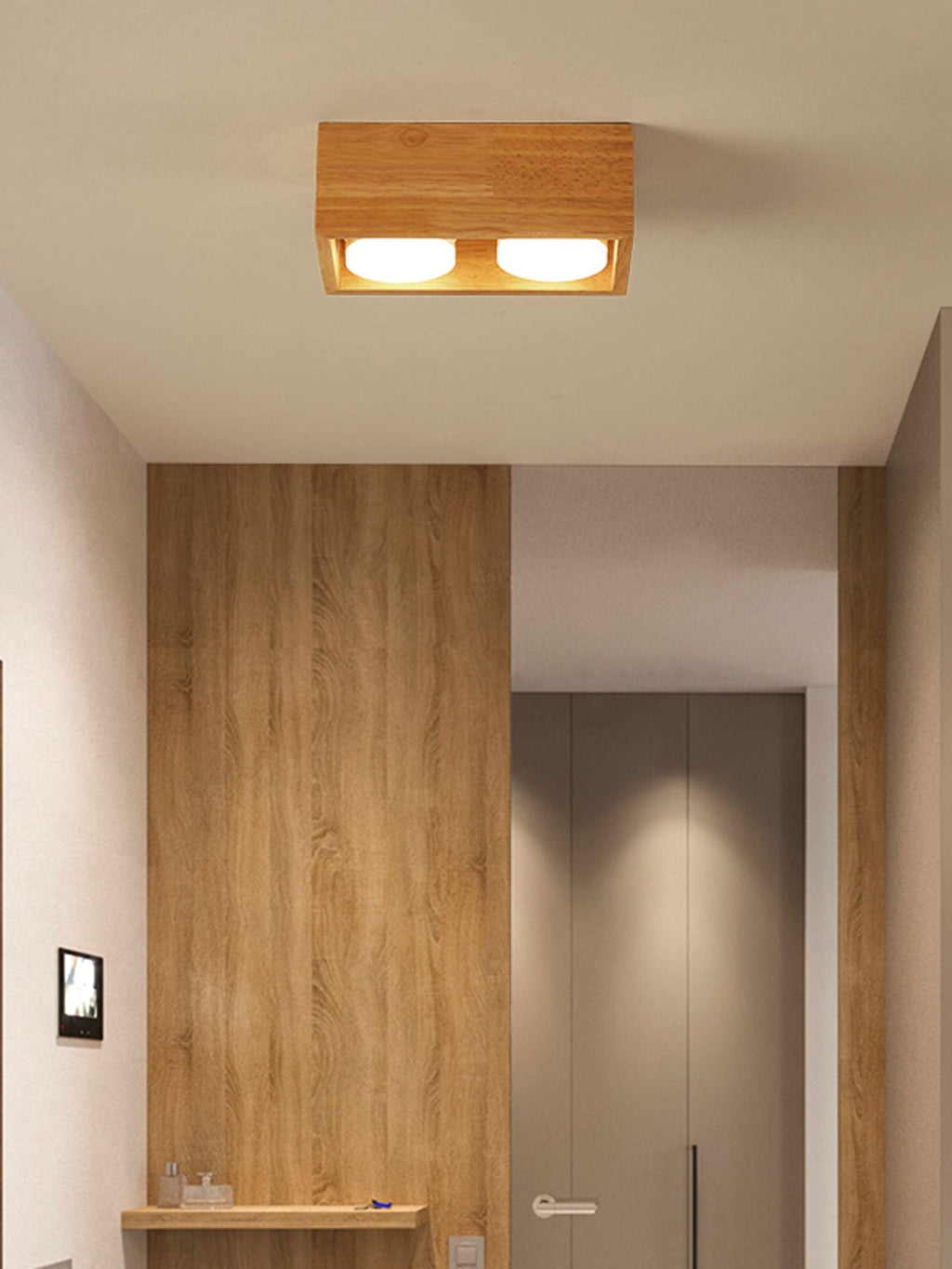 Cubora Minimal Wood Ceiling Light