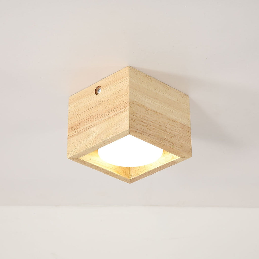 Cubora Minimal Wood Ceiling Light