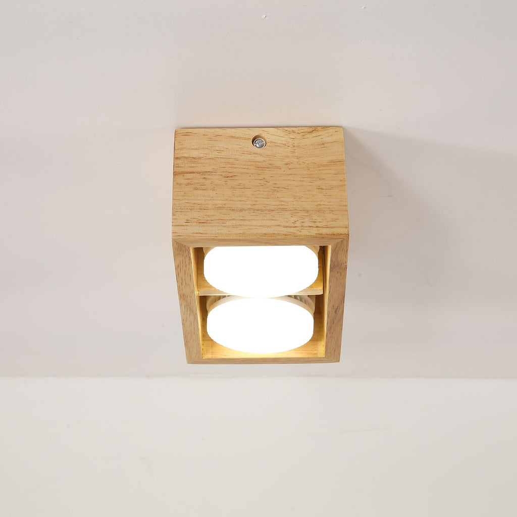 Cubora Minimal Wood Ceiling Light