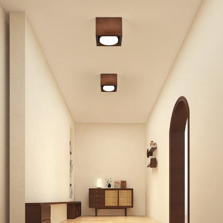 Cubora Minimal Wood Ceiling Light