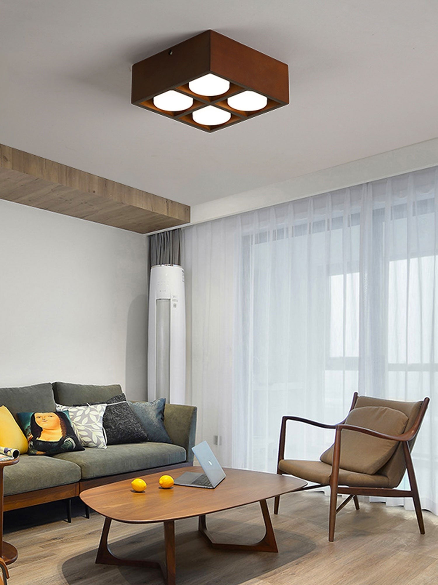 Cubora Minimal Wood Ceiling Light