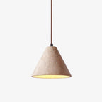 Solis Cone Travertine Pendant Lamp
