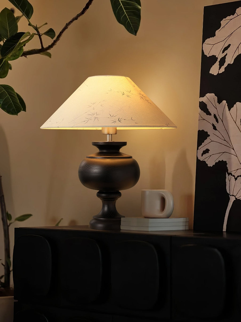 Hanori Blossom Wood Table Lamp