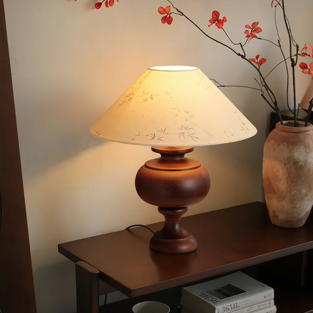 Hanori Blossom Wood Table Lamp