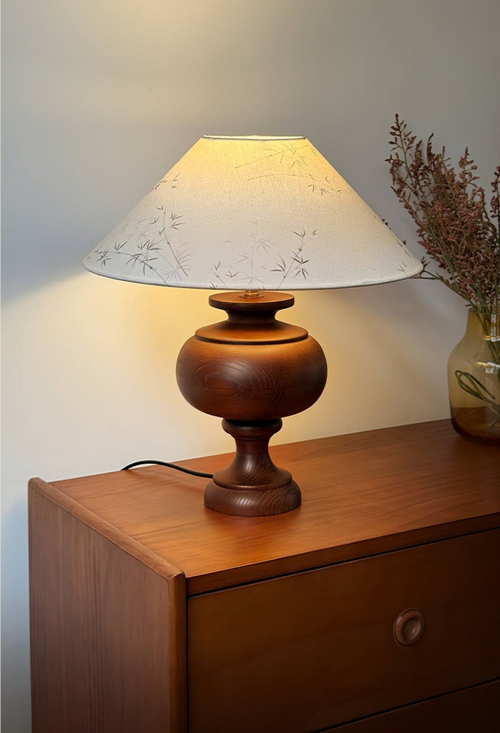 Hanori Blossom Wood Table Lamp
