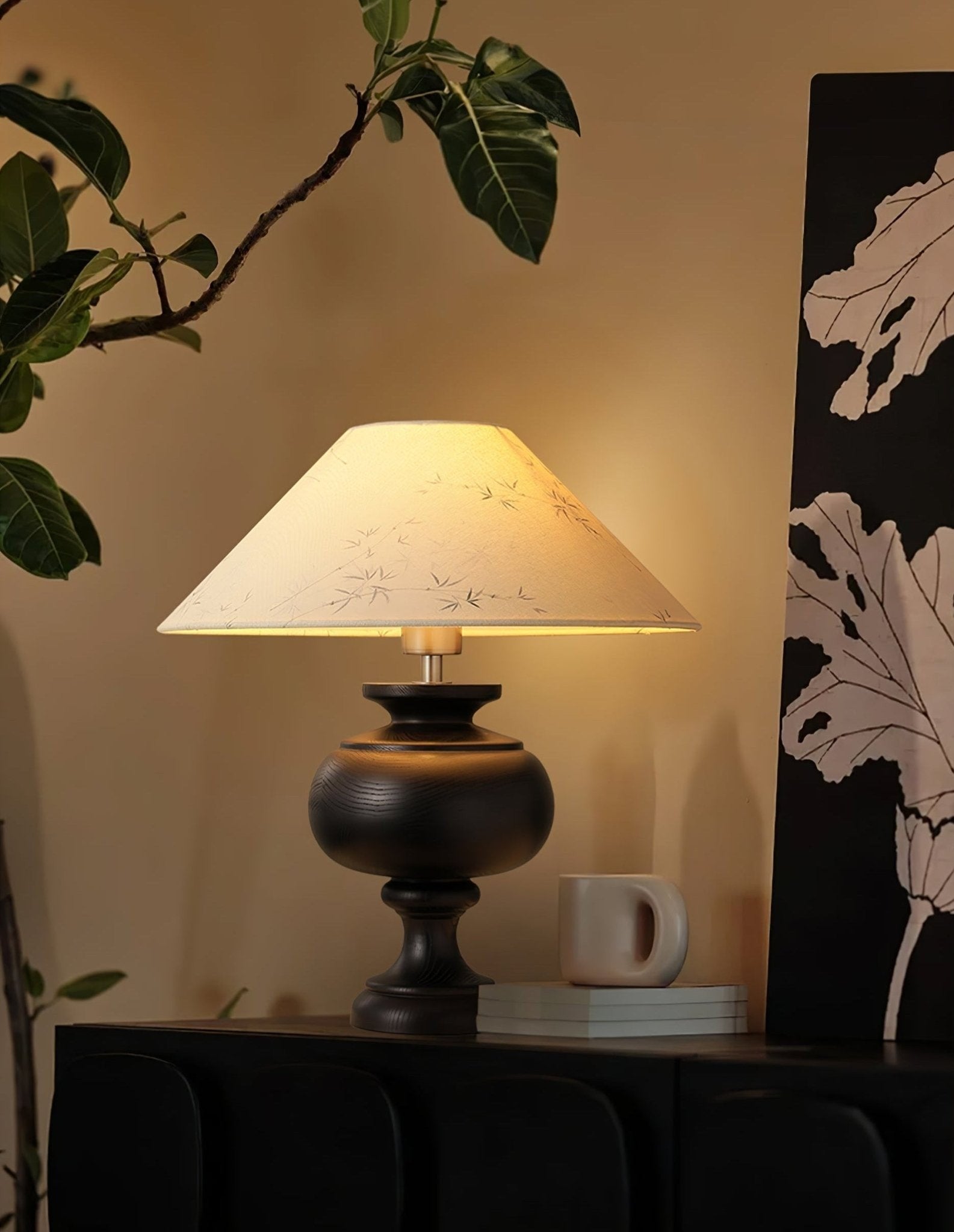 Hanori Blossom Wood Table Lamp