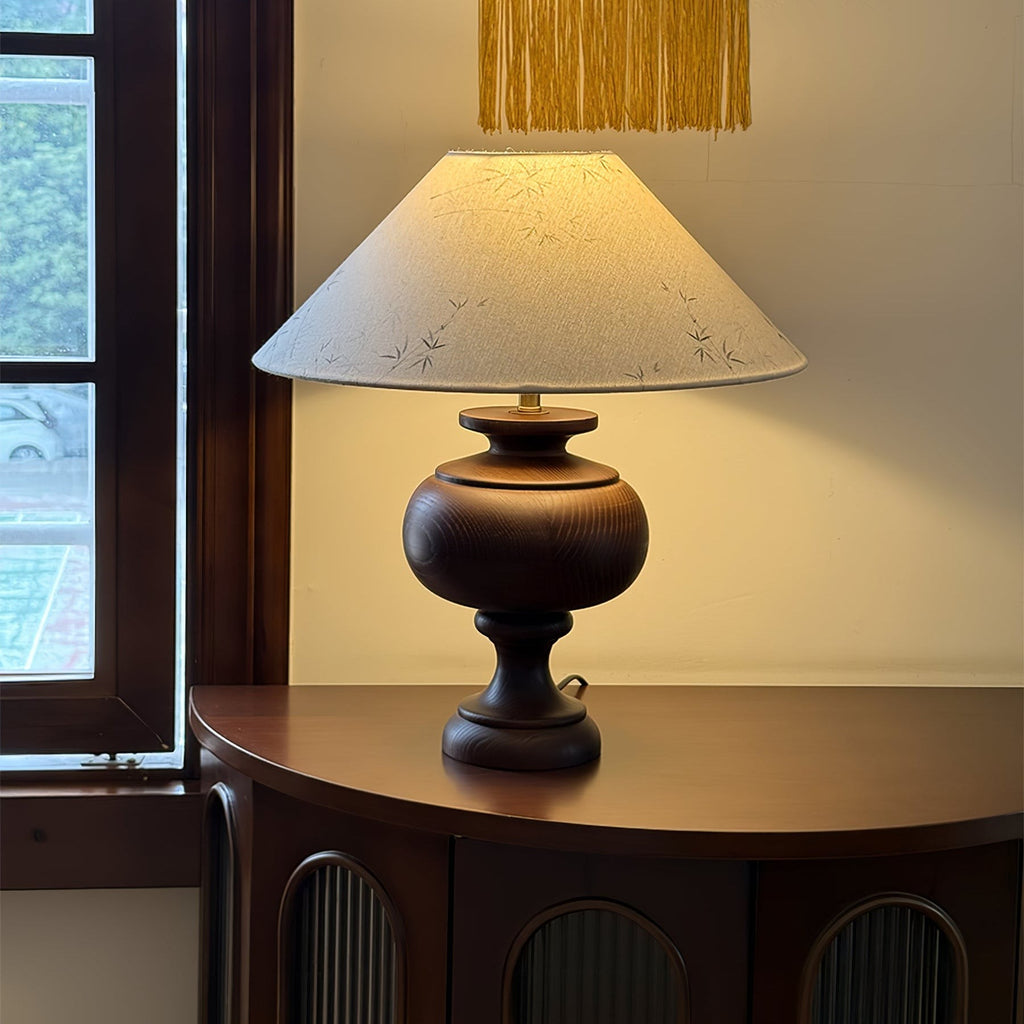 Hanori Blossom Wood Table Lamp