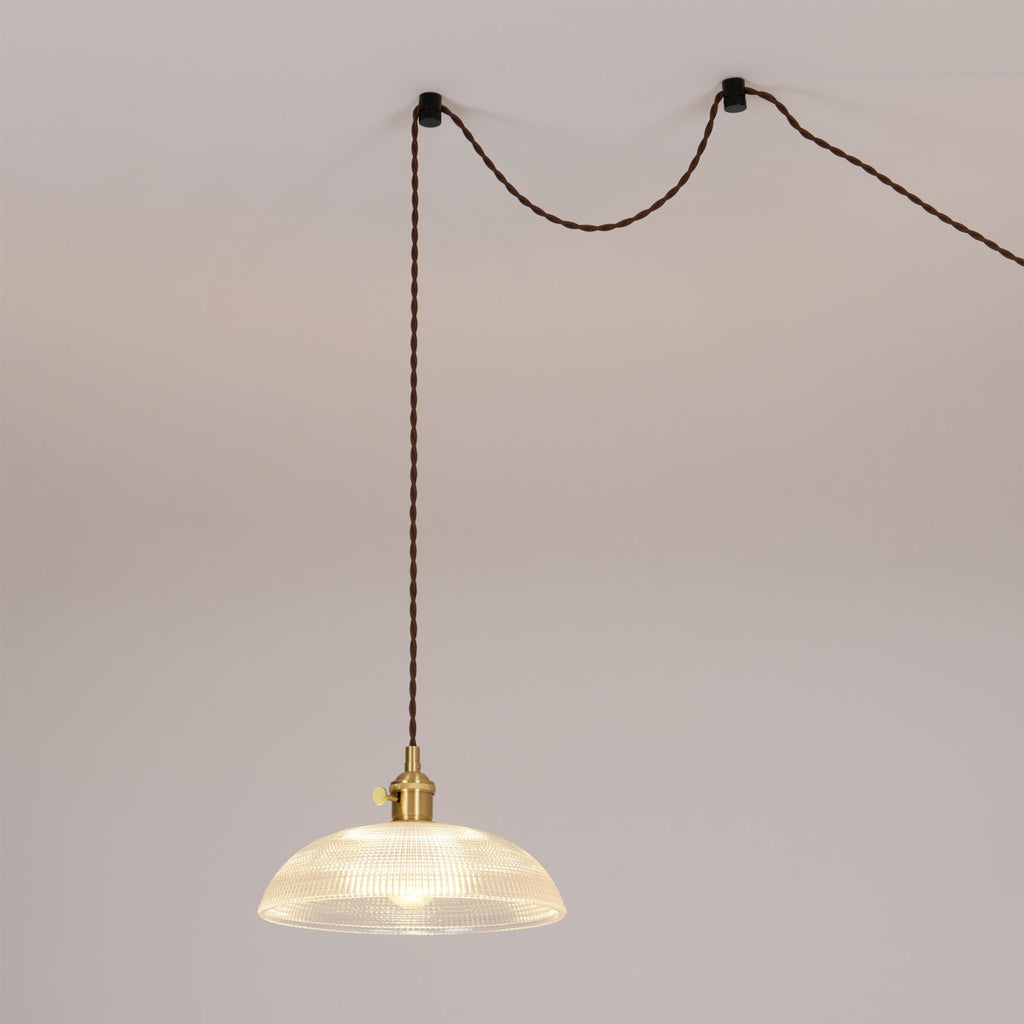 Heliora Ribbed Glass Pendant