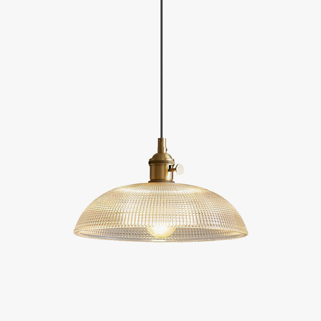 Heliora Ribbed Glass Pendant