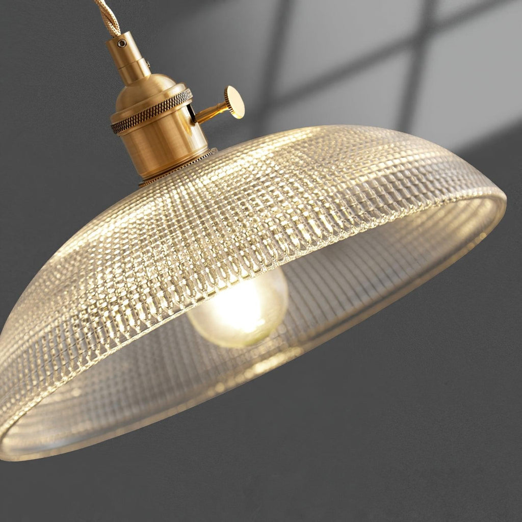 Heliora Ribbed Glass Pendant