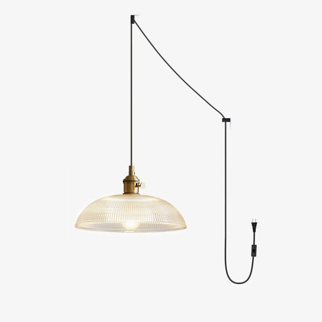 Heliora Ribbed Glass Pendant