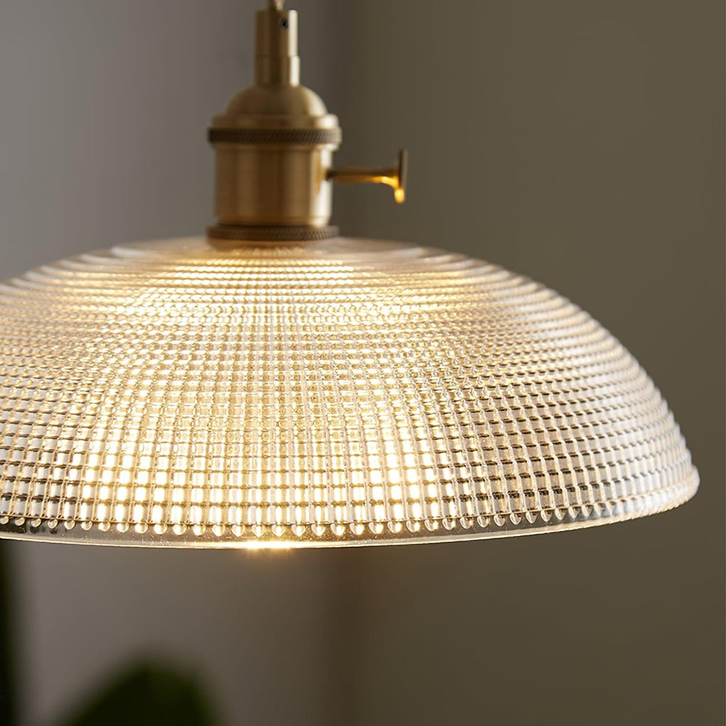 Heliora Ribbed Glass Pendant