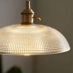 Heliora Ribbed Glass Pendant