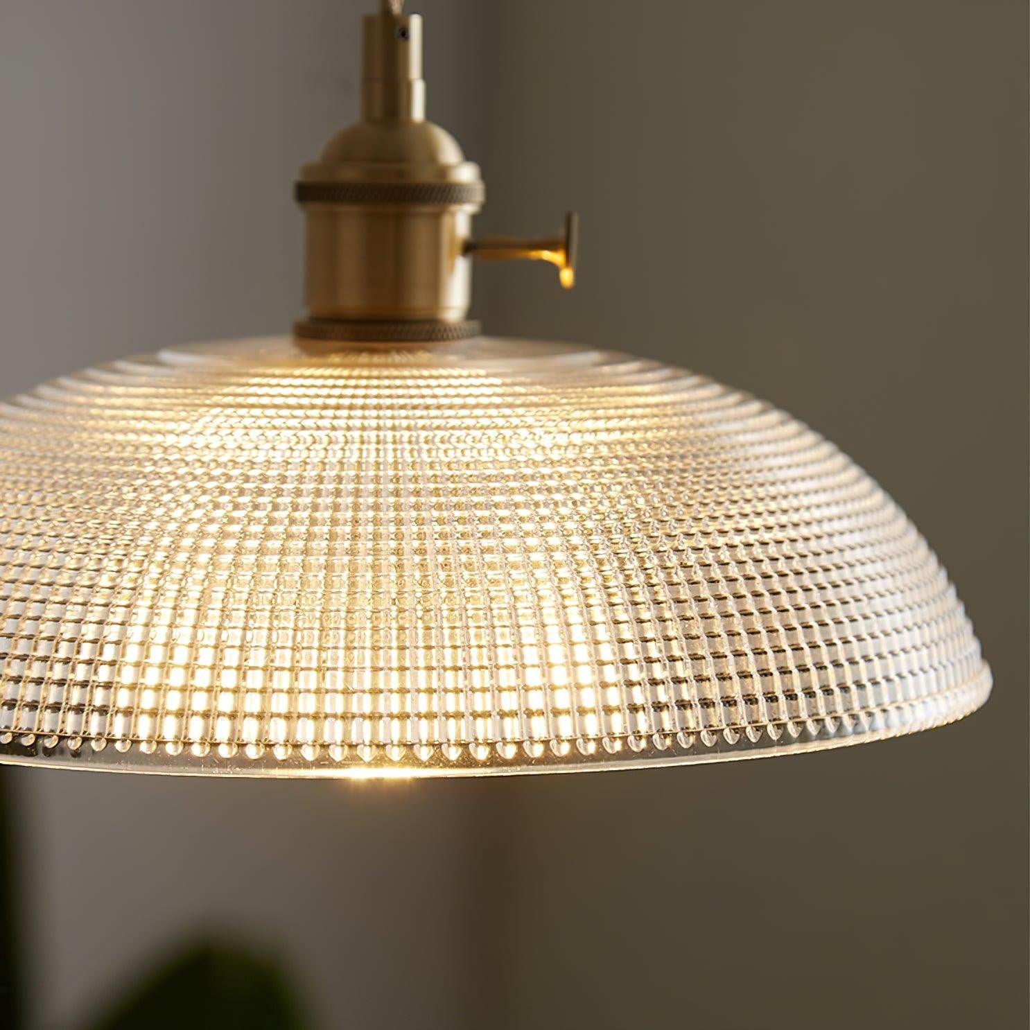 Heliora Ribbed Glass Pendant