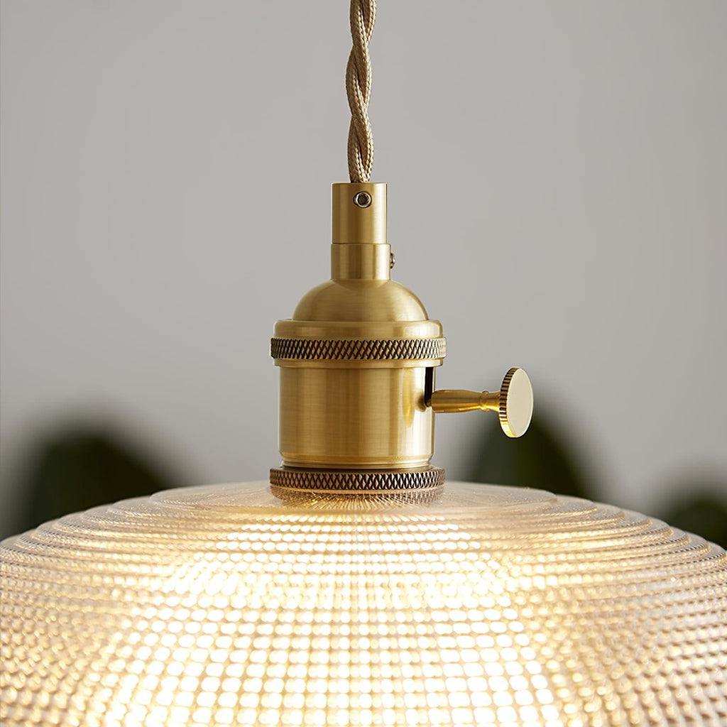 Heliora Ribbed Glass Pendant