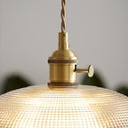 Heliora Ribbed Glass Pendant