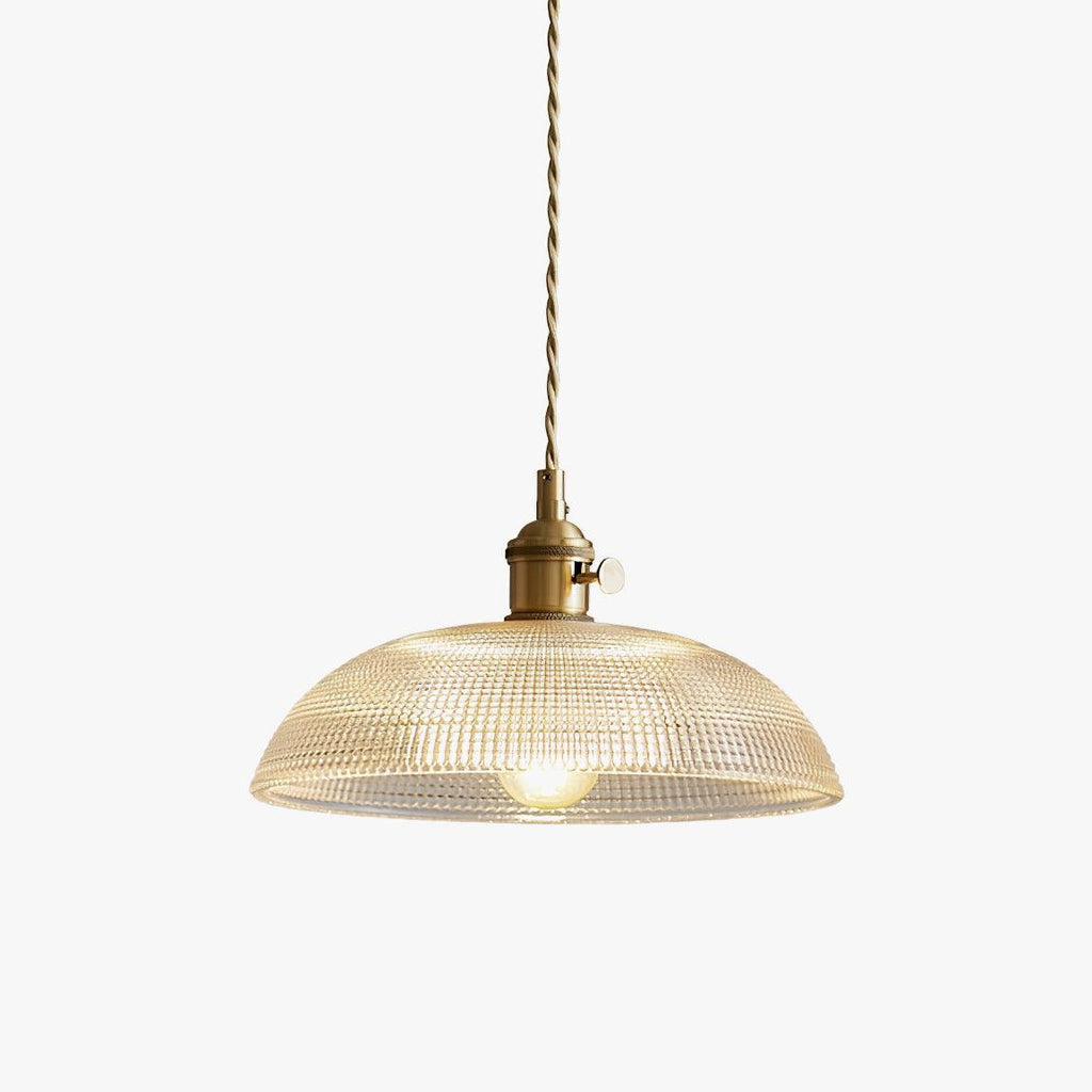 Heliora Ribbed Glass Pendant