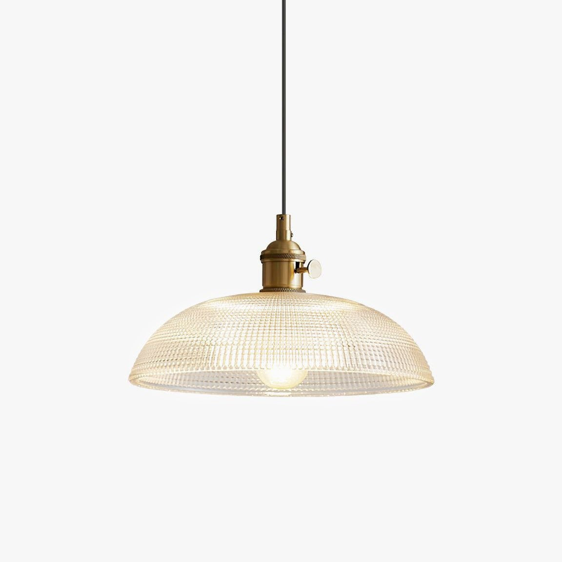 Heliora Ribbed Glass Pendant