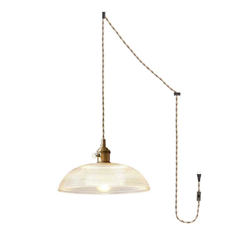 Heliora Ribbed Glass Pendant