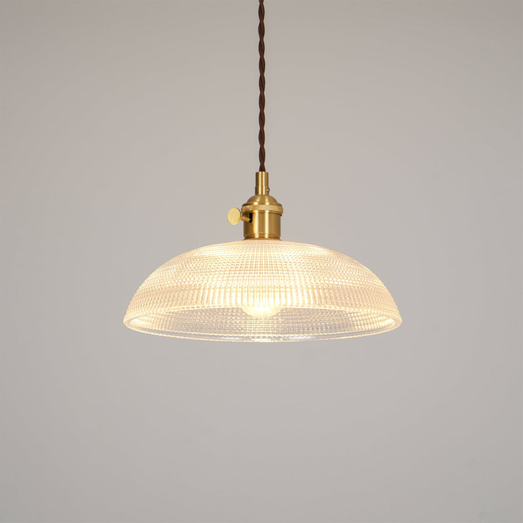 Heliora Ribbed Glass Pendant