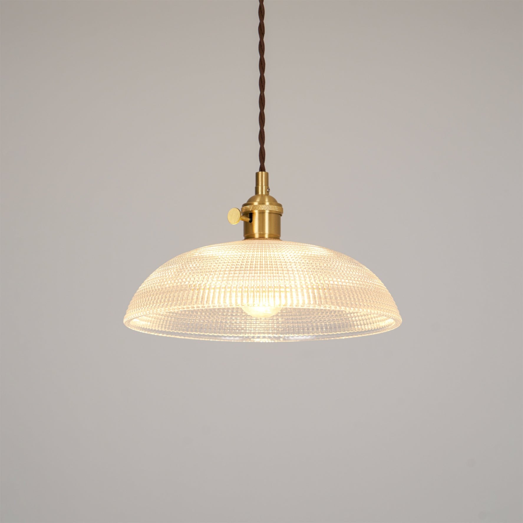 Heliora Ribbed Glass Pendant