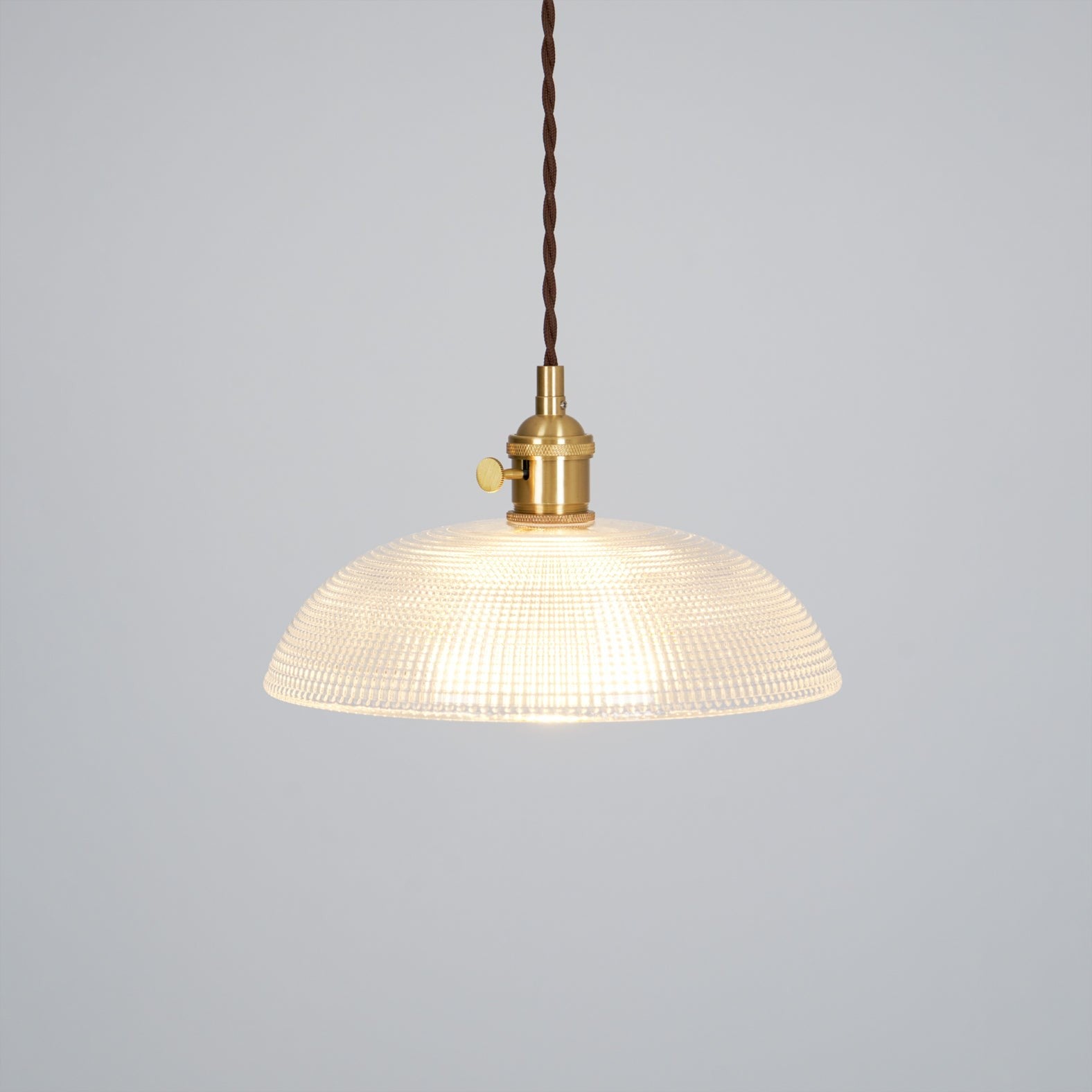 Heliora Ribbed Glass Pendant