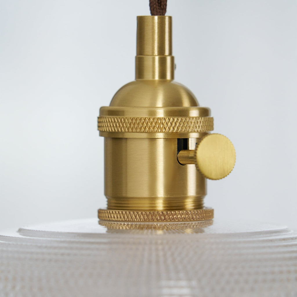 Heliora Ribbed Glass Pendant