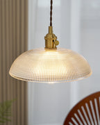 Heliora Ribbed Glass Pendant