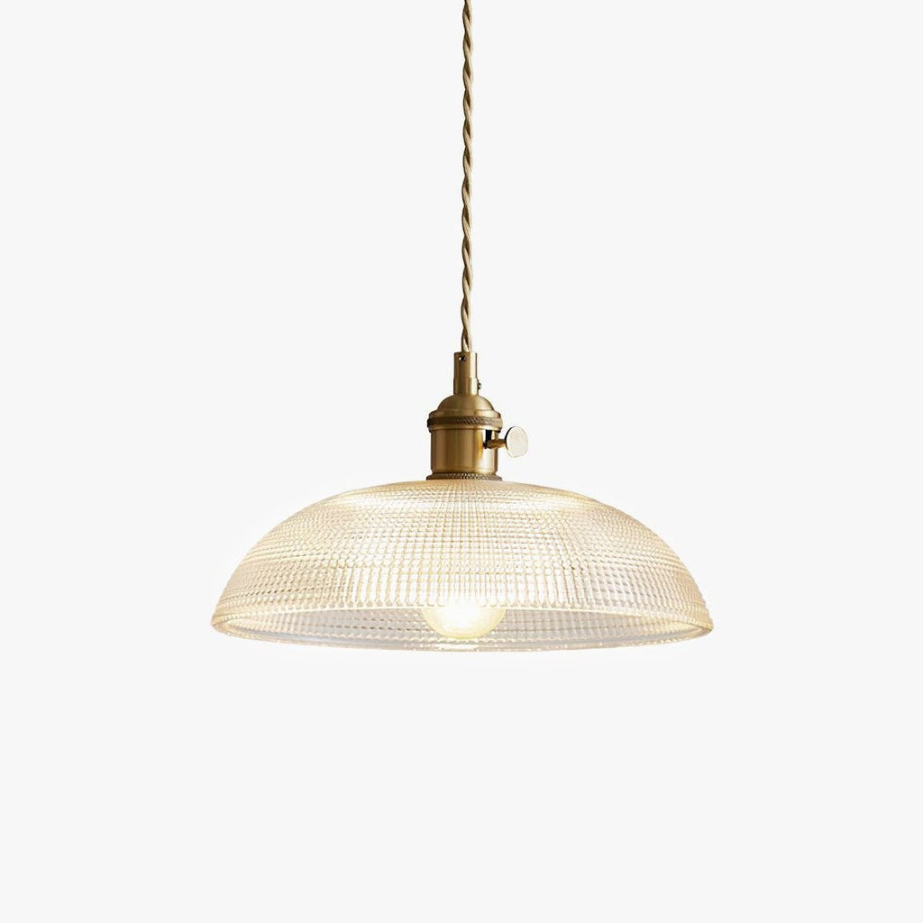 Heliora Ribbed Glass Pendant