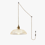 Heliora Ribbed Glass Pendant