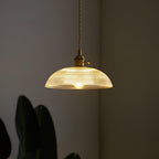 Heliora Ribbed Glass Pendant