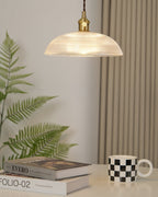 Heliora Ribbed Glass Pendant