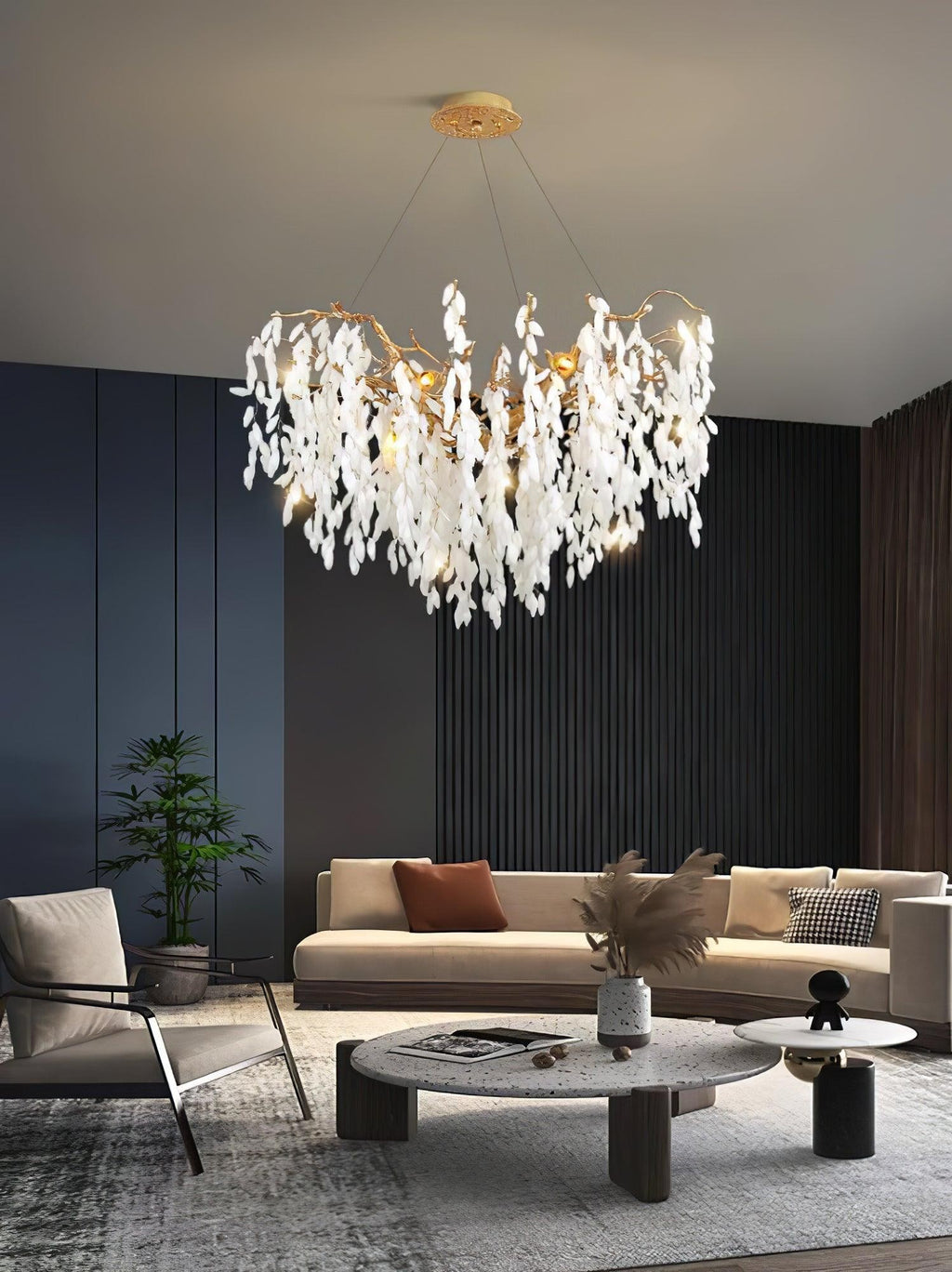 Jadewind Branch Brass Chandelier