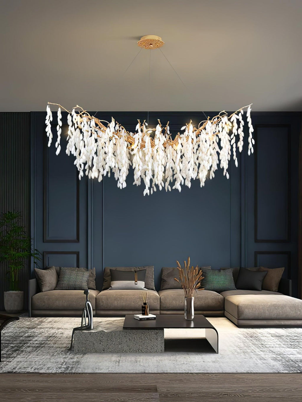 Jadewind Branch Brass Chandelier
