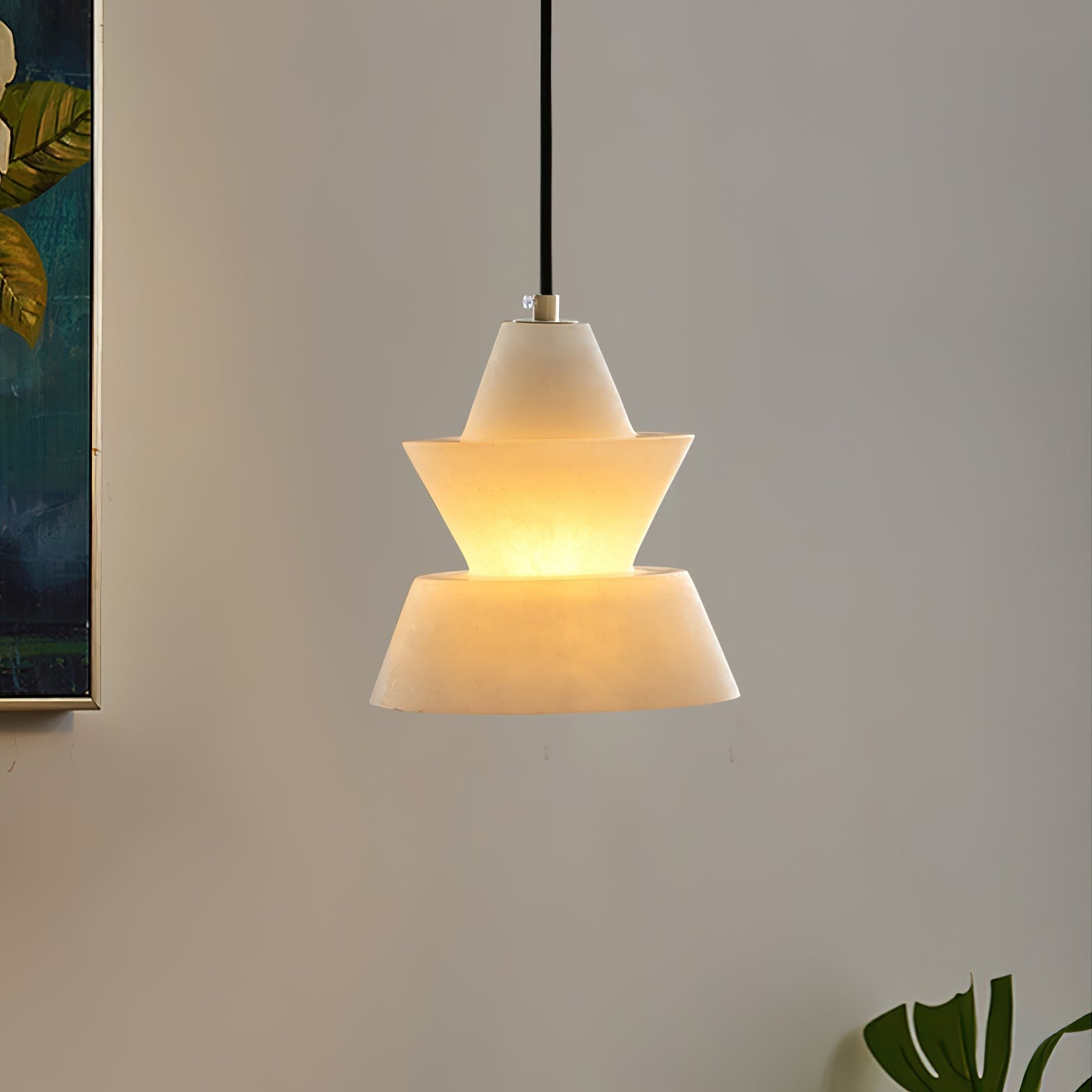 Lunaro Alabaster Cone Pendant