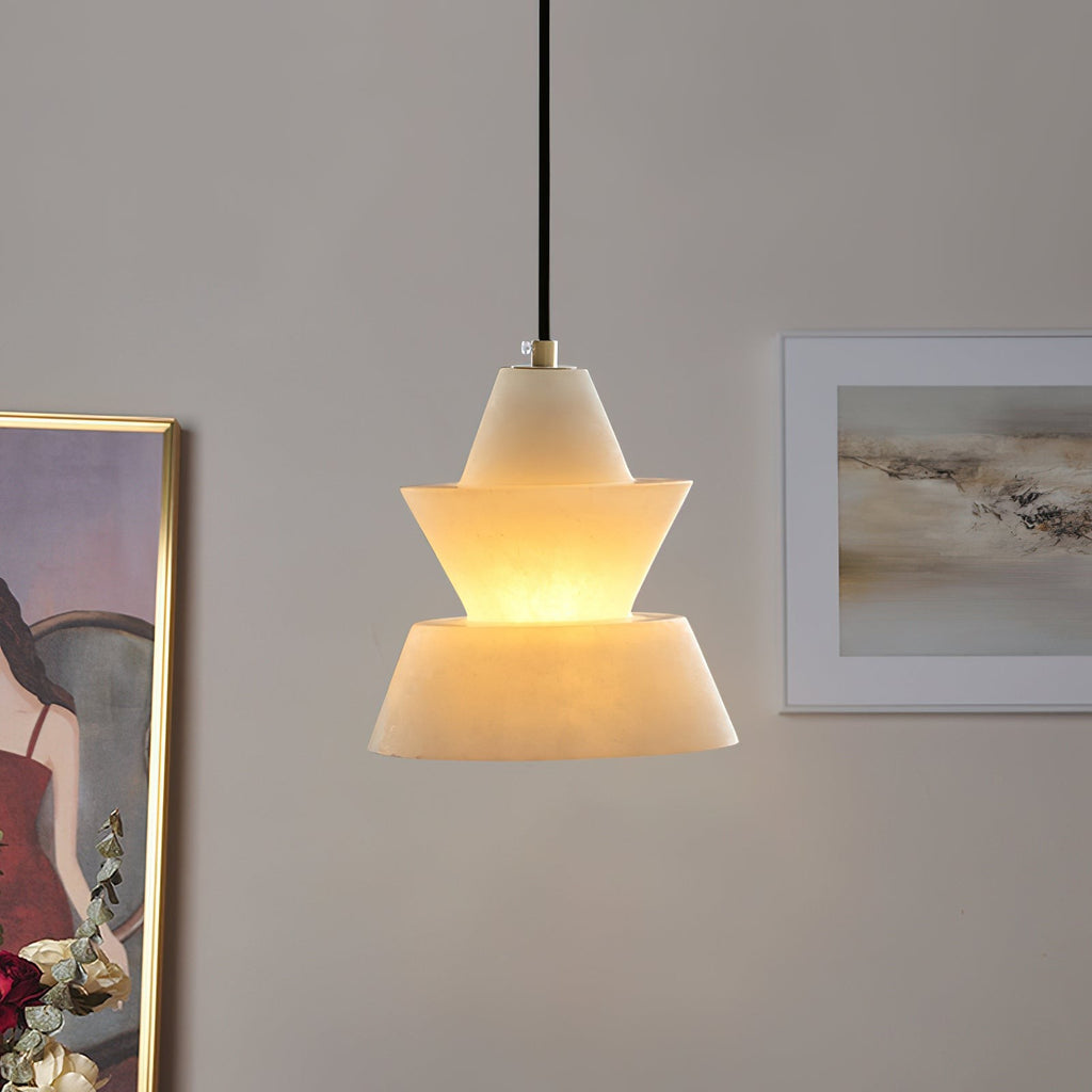 Lunaro Alabaster Cone Pendant