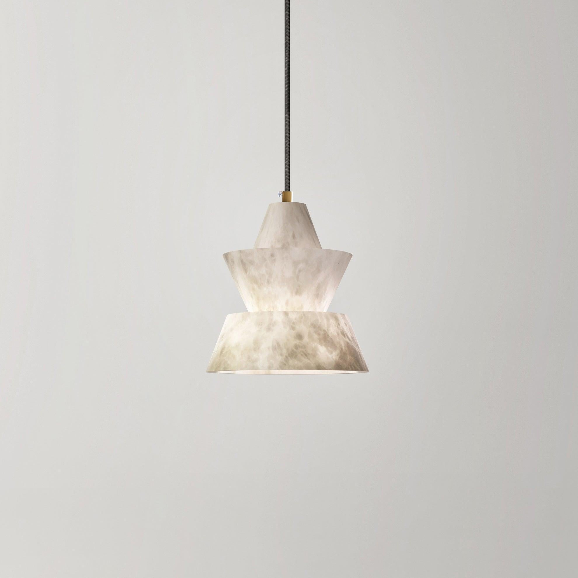 Lunaro Alabaster Cone Pendant