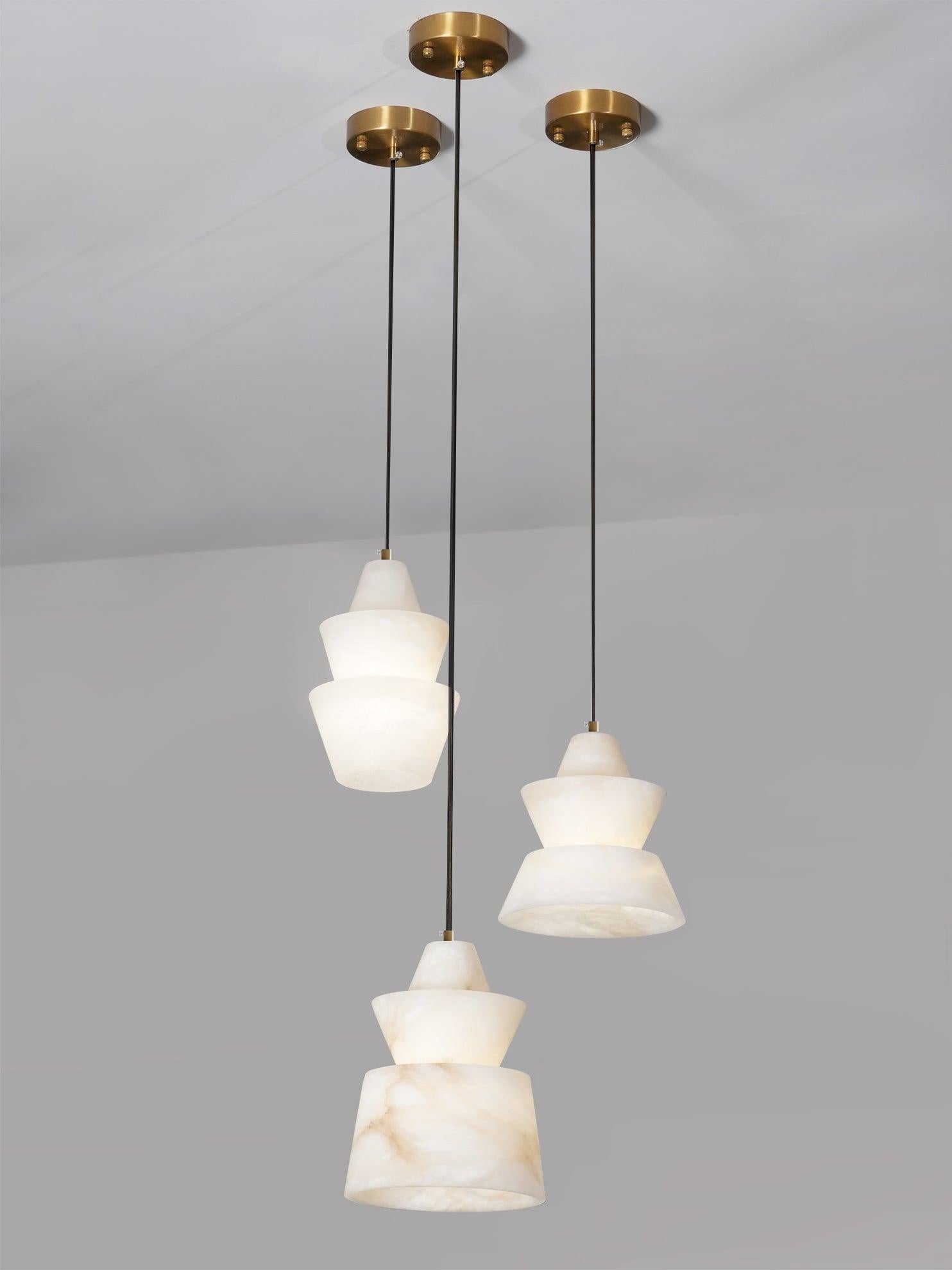 Lunaro Alabaster Cone Pendant