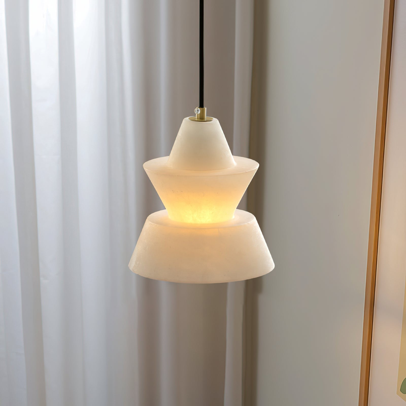 Lunaro Alabaster Cone Pendant