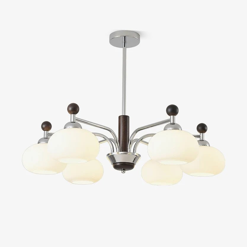 Novara Oak Arm Chandelier