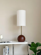 Orbella Wood Sphere Table Lamp