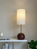 Orbella Wood Sphere Table Lamp