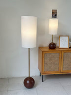 Orbella Wood Sphere Table Lamp