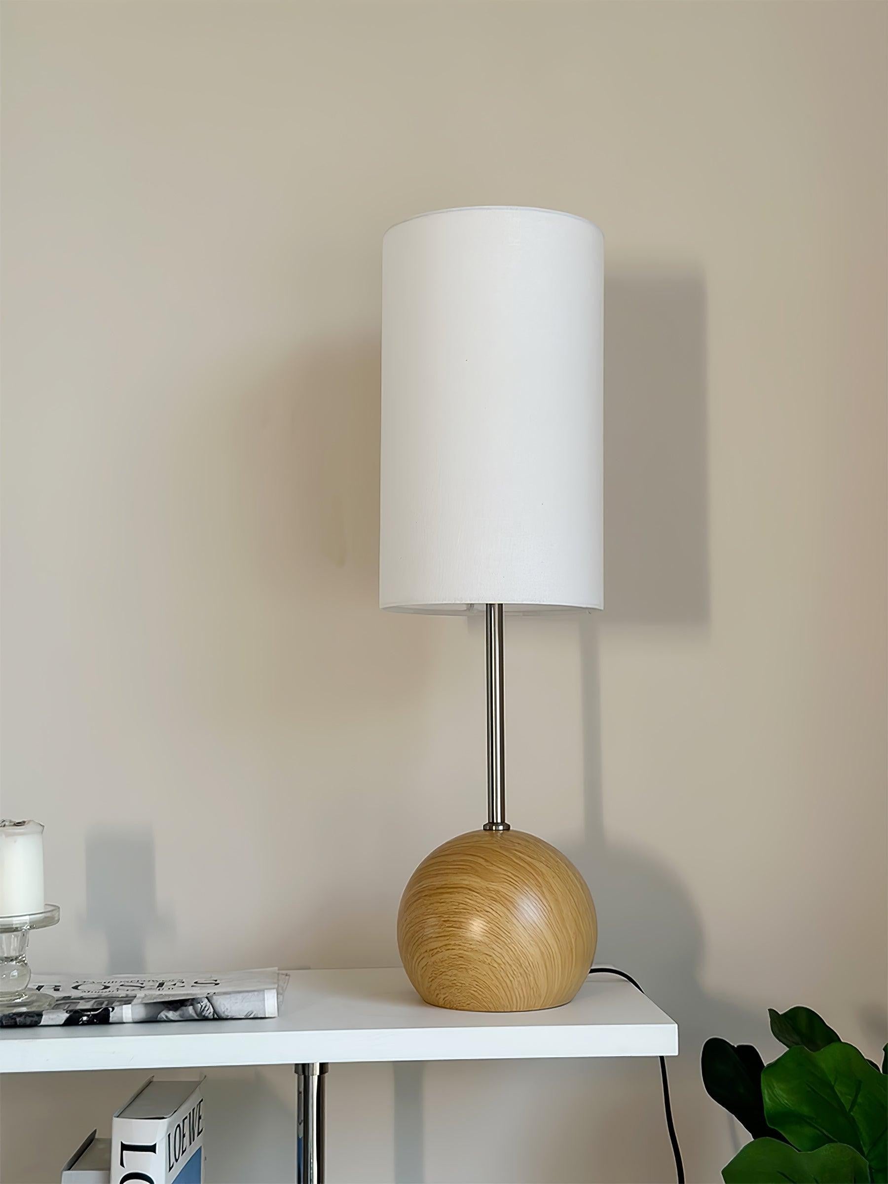 Orbella Wood Sphere Table Lamp