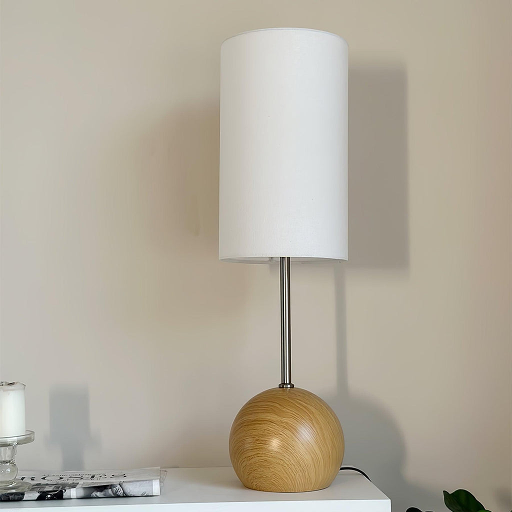 Orbella Wood Sphere Table Lamp