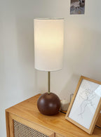 Orbella Wood Sphere Table Lamp