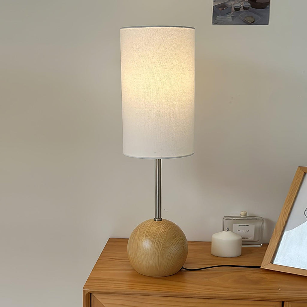Orbella Wood Sphere Table Lamp