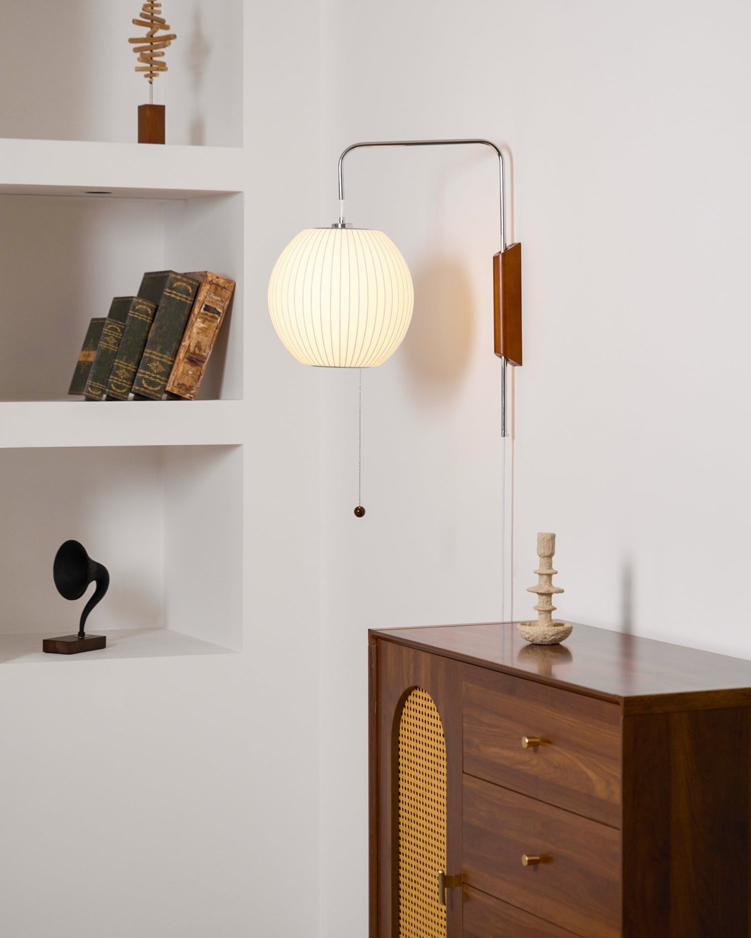 Orvina Silk Orb Wall Sconce