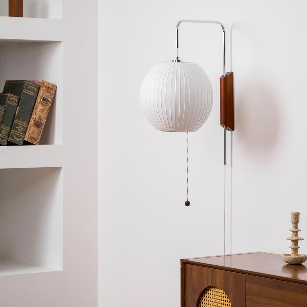 Orvina Silk Orb Wall Sconce