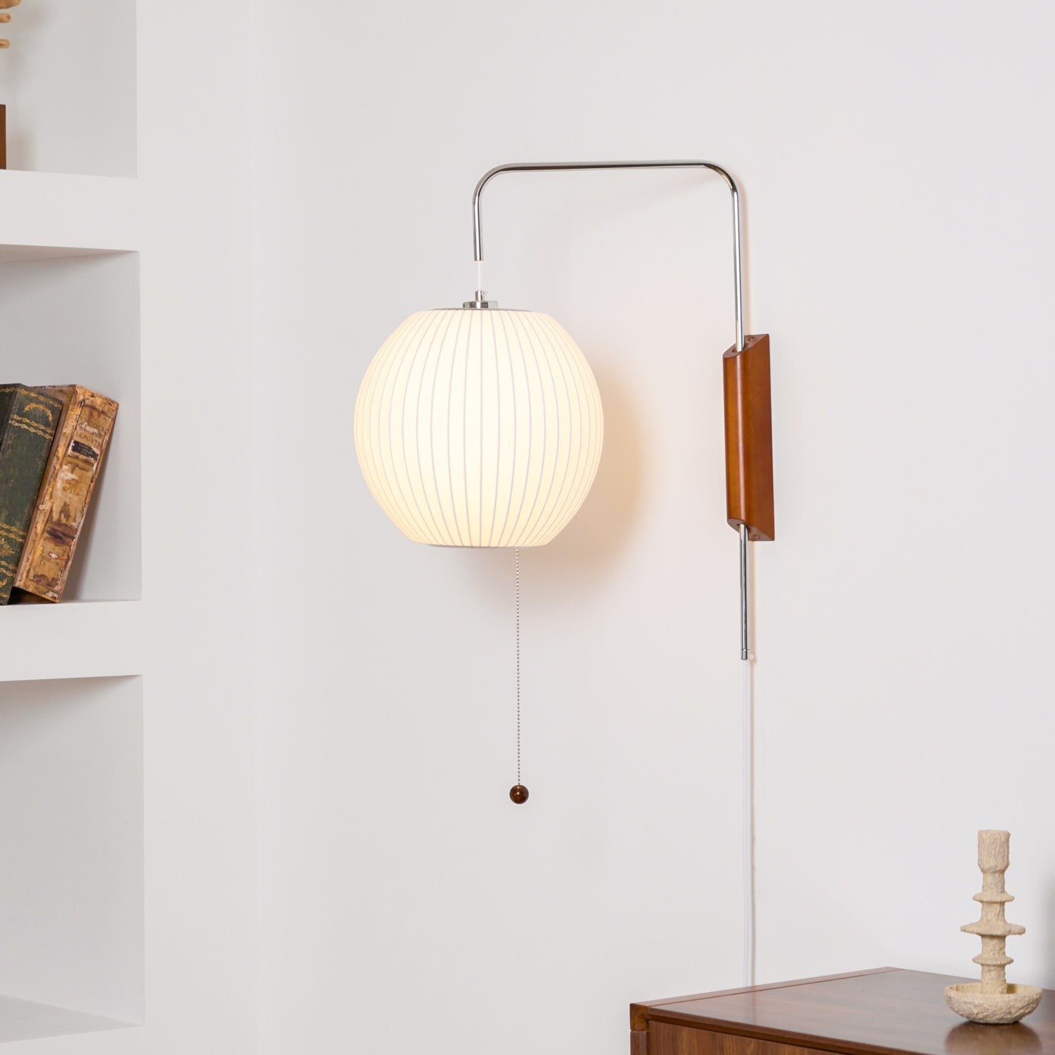 Orvina Silk Orb Wall Sconce